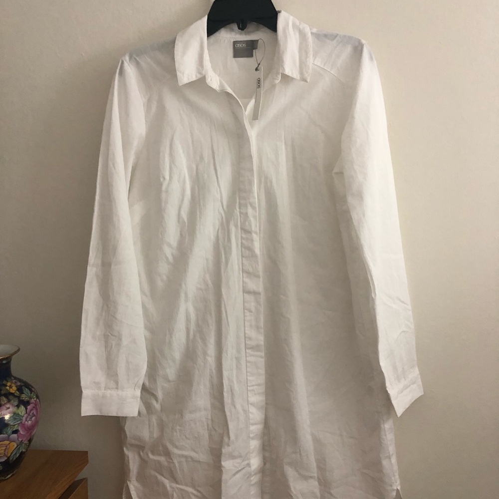 ASOS white long sleeve dress